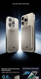 Magnetic Wireless Digital Display Aluminum Alloy Fast Charging Mobile Power Supply